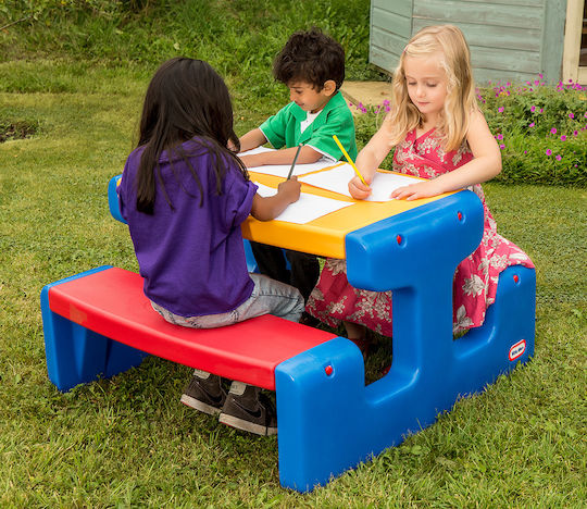 Primary Σετ Παιδικό Τραπέζι με Καρέκλες Κόκκινο Little Tikes