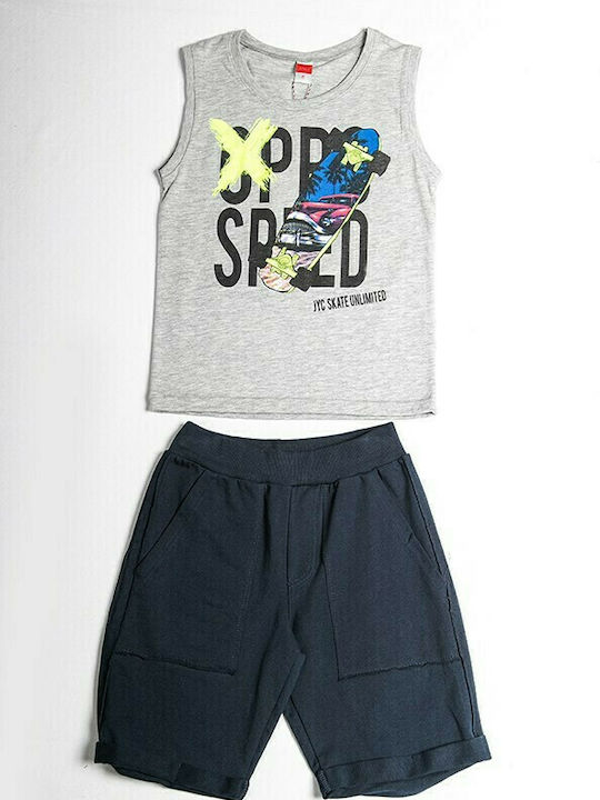 Joyce Kids Set with Shorts Summer 2pcs Gray