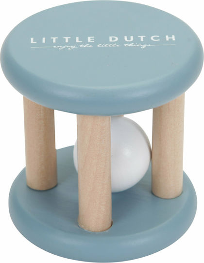 Little Dutch Wooden Rattle Adventure Ocean for 3++ Months Light Blue