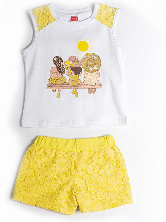 Joyce Kids Set with Shorts Summer 2pcs Yellow