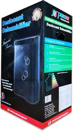 Puredry Famous PDD 85200 Dehumidifier Zeolite with Ionizer 8.5lt Black