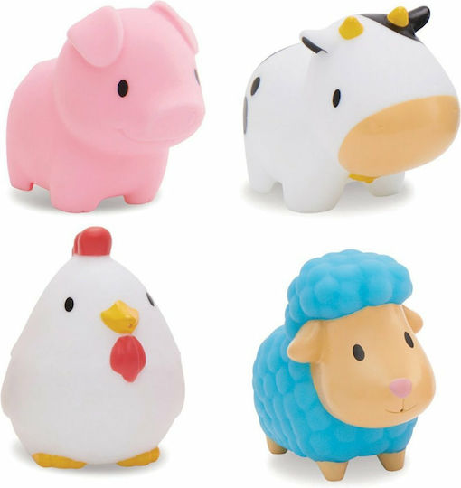 Munchkin Squirtin' Barnyard Friends Water Faces for 9++ Months 4pcs