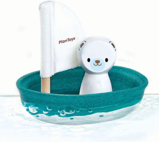 Plan Toys Sailboat with Polar Bear Bath Boat for 12++ Months