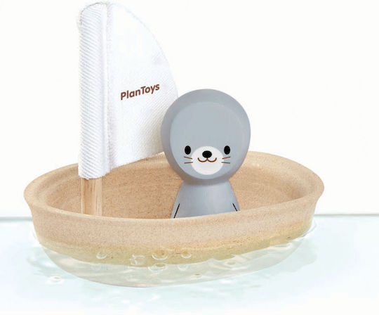 Plan Toys Sailboat with Seal Bath Boat for 12++ Months