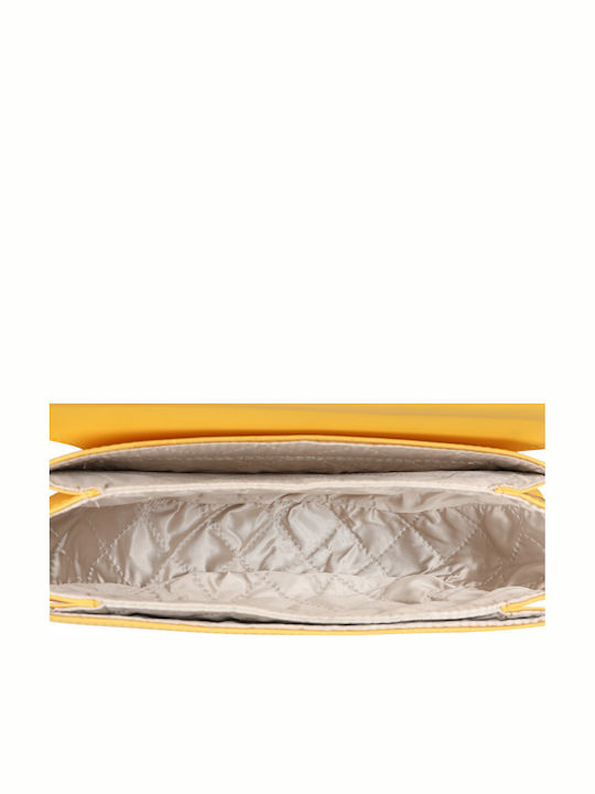 Tarlton Croco Γυναικεία Τσάντα Χιαστί Κίτρινη