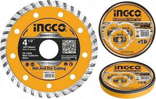 Ingco Disc de tăiere Materiale de construcție cu 9 Dinti 125mm