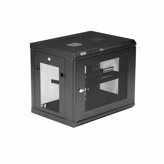 StarTech Wandmontiert Rack-Schrank 9U 60x45cm Schwarz RK9WALM