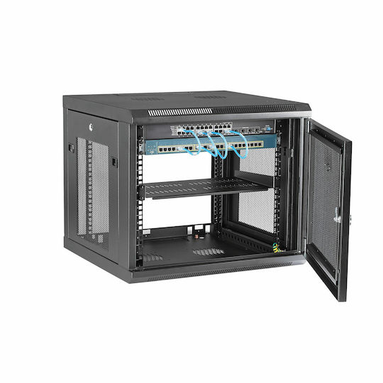 StarTech Επιτοίχια Καμπίνα Rack 9U 55.1x60.2x50.2cm Μαύρο RK920WALM