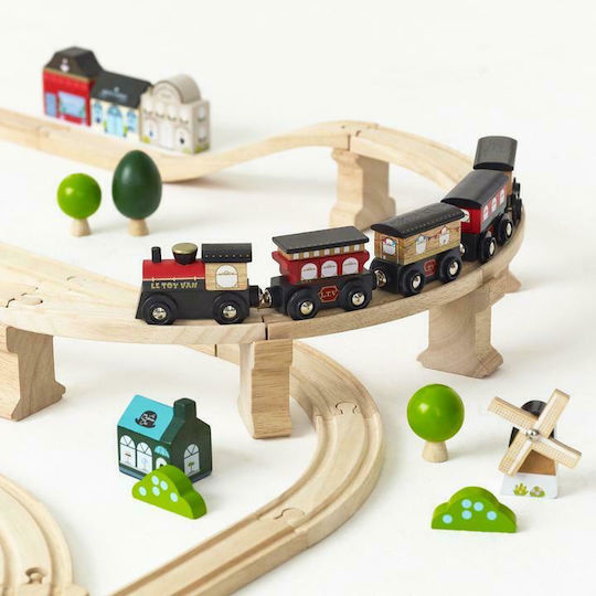 Le Toy Van Гара London Сет с Влакче от Дърво за 3+ години+ Години