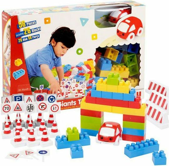 Dolu Τουβλάκια Mini Giants Traffic Set για 3+ Ετών 56τμχ