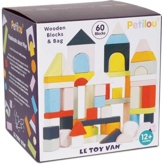 Le Toy Van Τουβλάκια Ξύλινα για 3+ Ετών 60τμχ