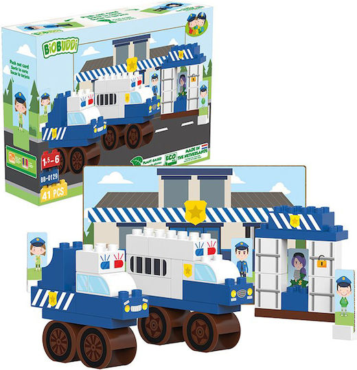 Biobuddi Blocks Police Station & Patrol Car for 1.5-6 years Years 41pcs