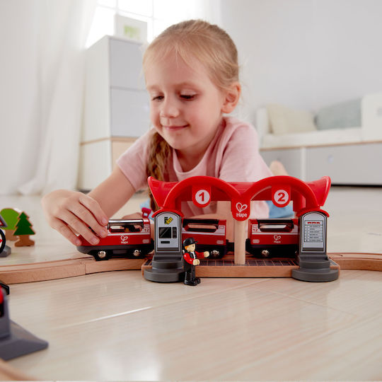 Hape Busy City Rail Set with Train made of Wood for 3+ years+ Years
