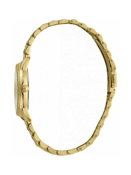 Just Cavalli Sets Crystals Watch with Gold Metal Bracelet