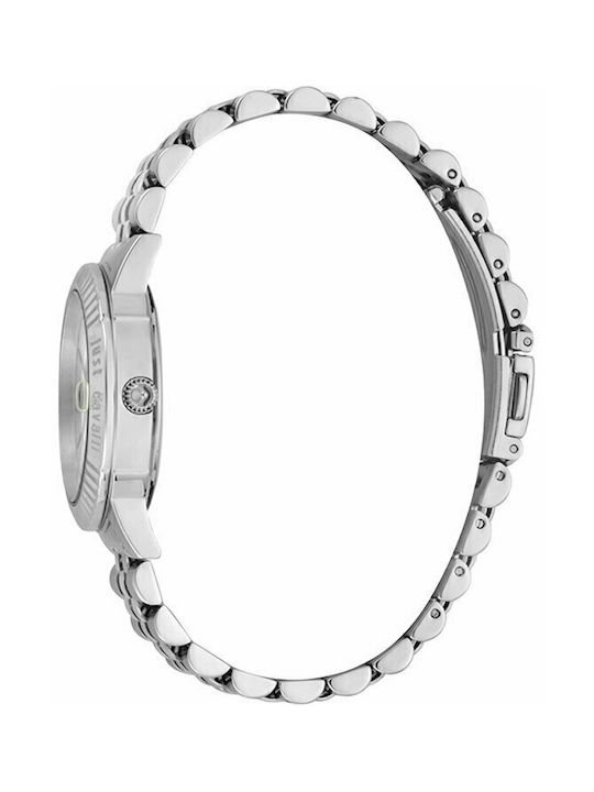 Just Cavalli Sets Crystals Watch with Silver Metal Bracelet