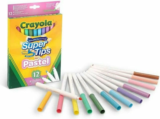 Crayola Pastel Lavabili Markere de Desen Set 12buc
