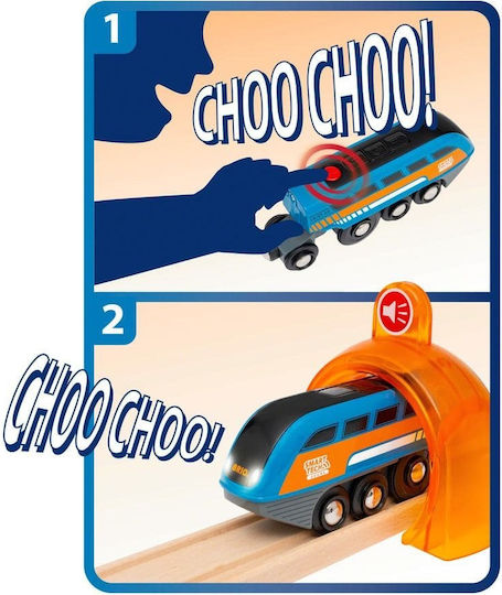 Brio Toys Smart Tech Sound Action Set cu Trenuleț cu Sunet și Lumină pentru 3+ ani+ Ani