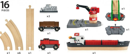 Brio Toys Cargo Harbour Σετ με Τρενάκι για 3+ Ετών