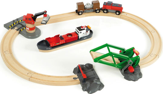 Brio Toys Cargo Harbour Σετ με Τρενάκι για 3+ Ετών