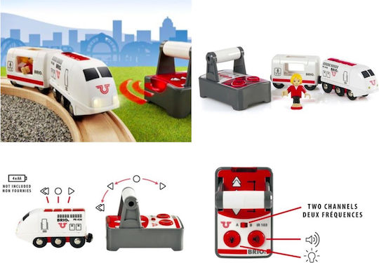 Brio Toys Remote Control Travel Train with Sound and Light for 3+ years+ Years