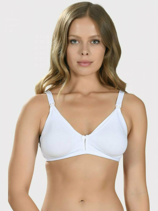 NBB Lingerie Βαμβακερό Σουτιέν Εγκυμοσύνης & Θηλασμού με Clips Λευκό