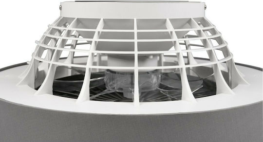 Trio Lighting Farsund Grey Πλαφονιέρα 47cm με Φως Ασημί / Γκρι
