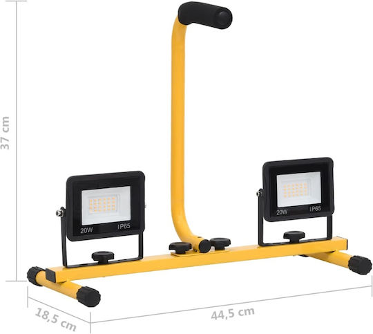 vidaXL Προβολέας Εργασίας Ρεύματος LED IP65 με Φωτεινότητα έως 2800lm