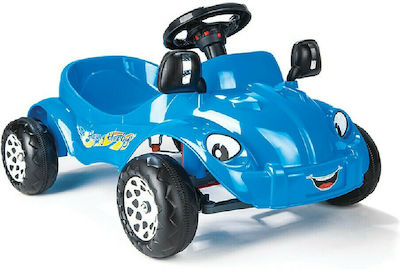 Happy Herby Kids Foot-to-Floor Car One-Seater with Pedal Blue