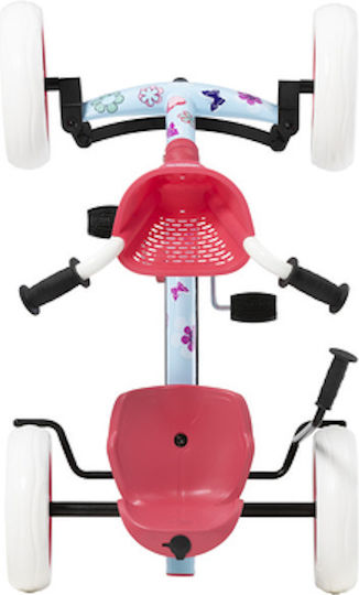 Berg Toys Tricicletă Pentru Copii Buzzy Bloom 2 În 1 Cu Spațiu De Depozitare Mâner Pentru Părinți Și Tricicletă Pentru Copii Pentru 2-5 Ani Albastru Deschis
