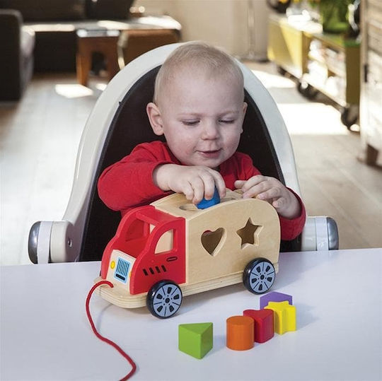 New Classic Toys Jucărie de Sortare a Formelor Camion cu forme din Lemn pentru 12++ Luni