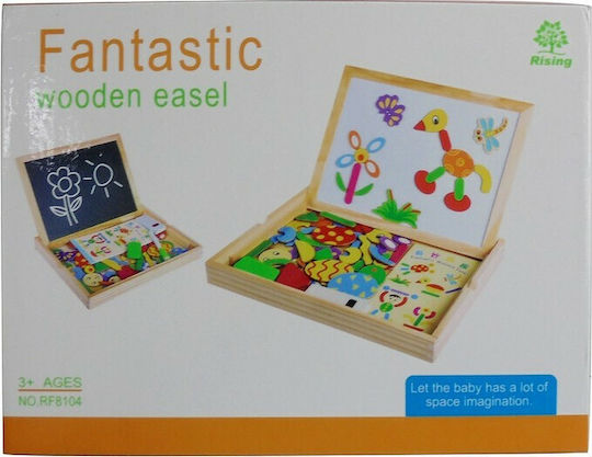 Fantastic Wooden Easel Magnetic Board Markerboard Blackboard Double Sided