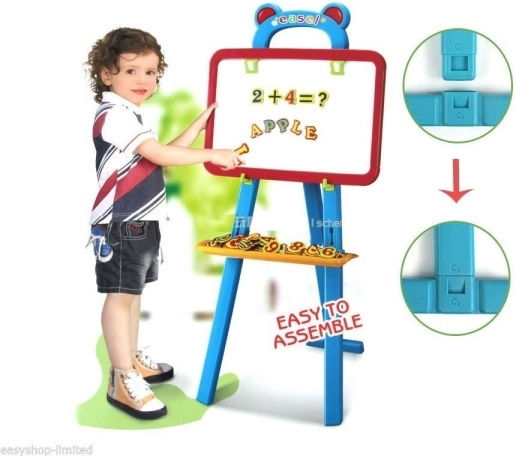Real Fun Toys Learning Easel 3 in 1 Magnetische Tafel Beschriftungstafel Boden 33x52cm