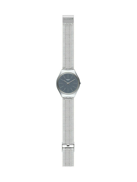 Swatch Skinboot Uhr mit Silber Metallarmband