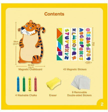 Avenir Tiger Kids Magnetic Board 62x35.5cm