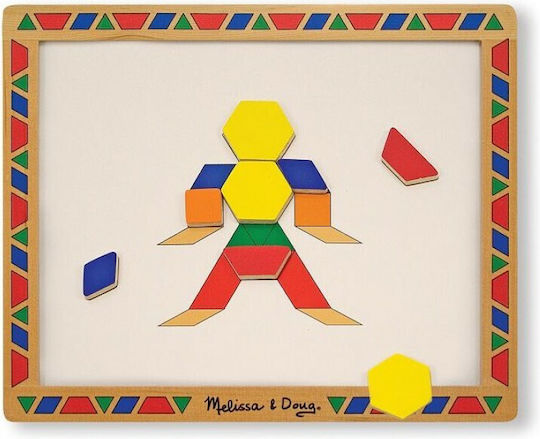 Melissa & Doug Magnetic Pattern Block Kit Tablă magnetică Față și spate 36.8x35.6cm