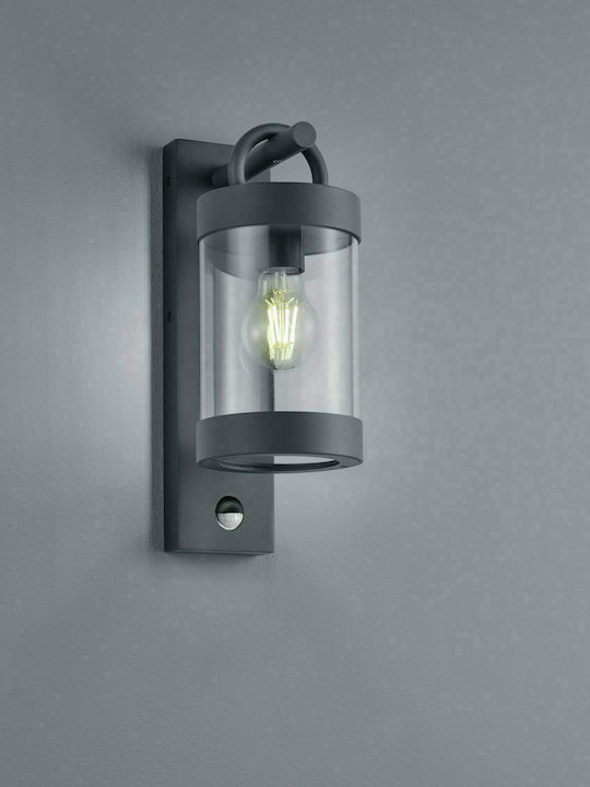 Trio Lighting Wall-Mounted Outdoor Lantern IP44 E27 Gray