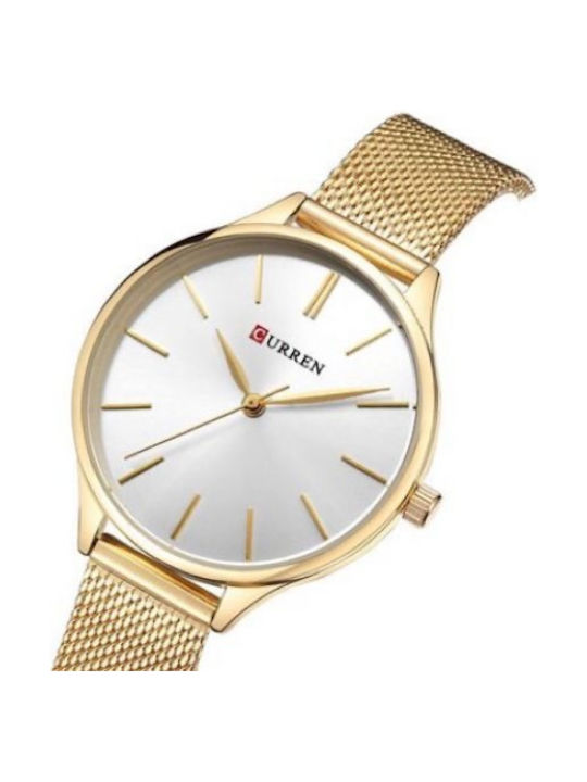 Curren Women's Watch with Metal Bracelet Gold - Silver