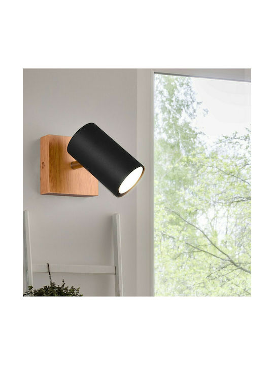 Trio Lighting Marley Single Spot with Socket GU10 in Black Color