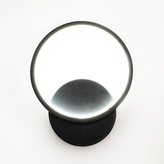 Pakketo PWL-0989 Modern Lamp Wall with Integrated LED and Natural White Light Black 25x20cm
