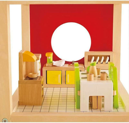 Hape Happy Family Ξύλινη Τραπεζαρία Έπιπλα για Κουκλόσπιτο