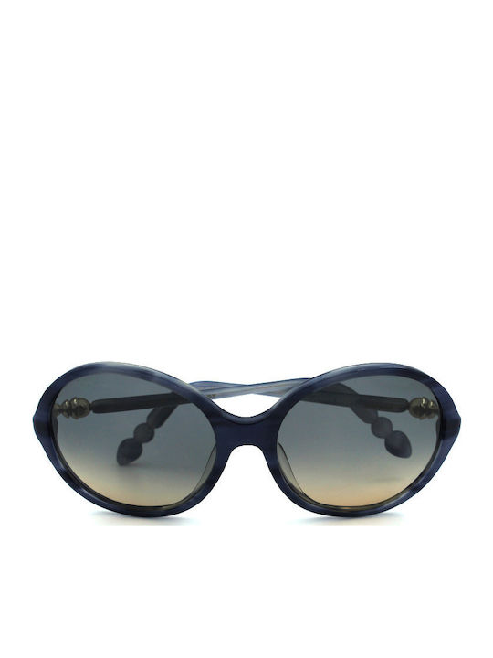 Mila ZB Women's Sunglasses with Brown Tartaruga Plastic Frame and Green Lens