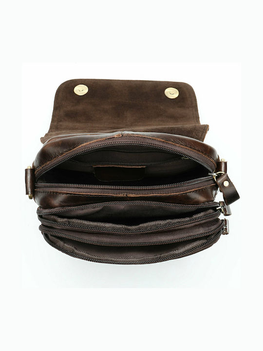 Leather Men's Bag Messenger Black