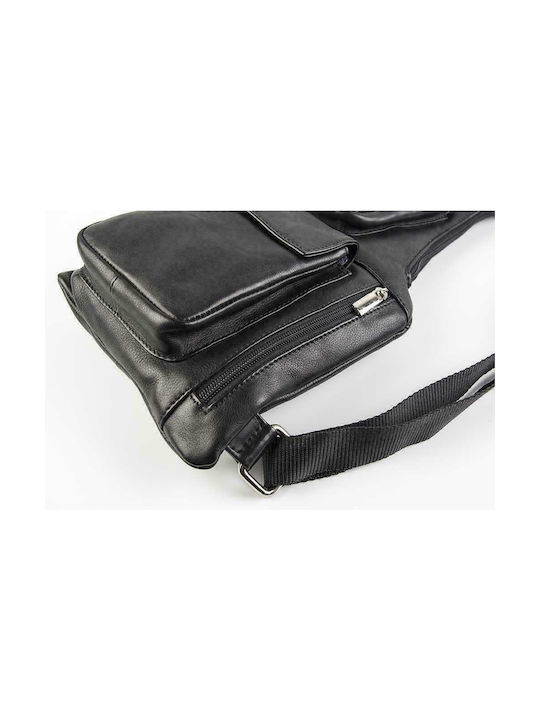 Fetiche Leather Leder Herrentasche Sling Schwarz