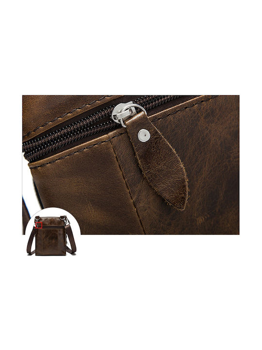 Lederne Herren Tasche Schulter / Crossbody Braun