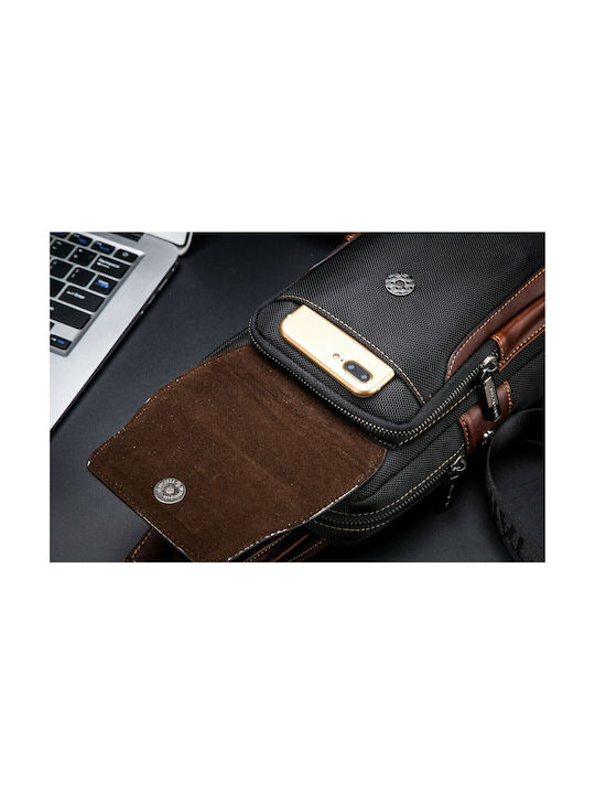 XB Leather Men's Brown Sling Bag