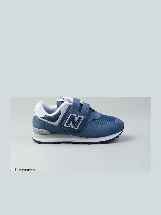574 Classic Kids Sneakers with Scratch Navy Blue
