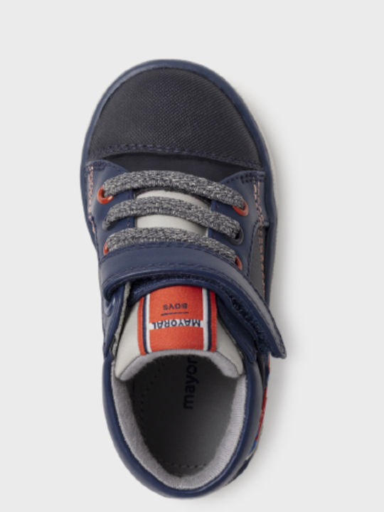 Παιδικά Sneakers High Ανατομικά με Σκρατς Πολύχρωμα
