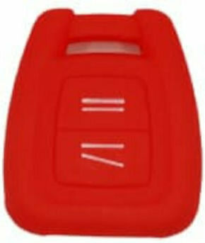 Silicone Car Key Cover Case with 2 Buttons for Opel Red