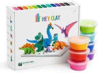 Hey Clay Claymates Динозаври Детски Глина Многоцветенς 390гр S006DINOS