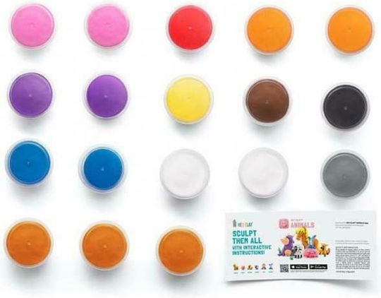 Hey Clay Claymates Animals Multicolour Modelling Clay 390gr